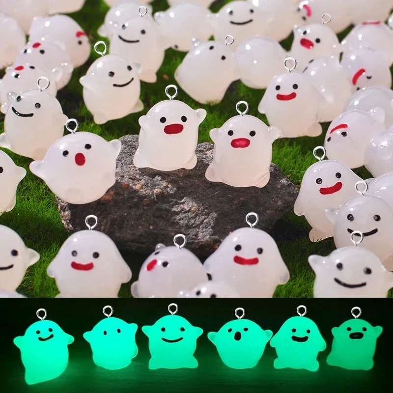 Resin Crafts Diy - 10 Adet Karanlıkta Parlayan Beyaz Hayalet