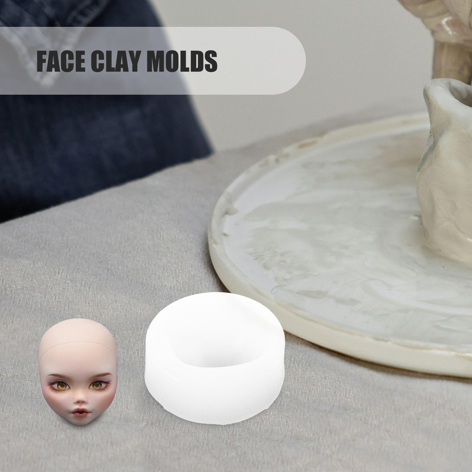 Crafting Resin - Yüz Şeklinde Silikon Kalıp, Reçine Dökümü