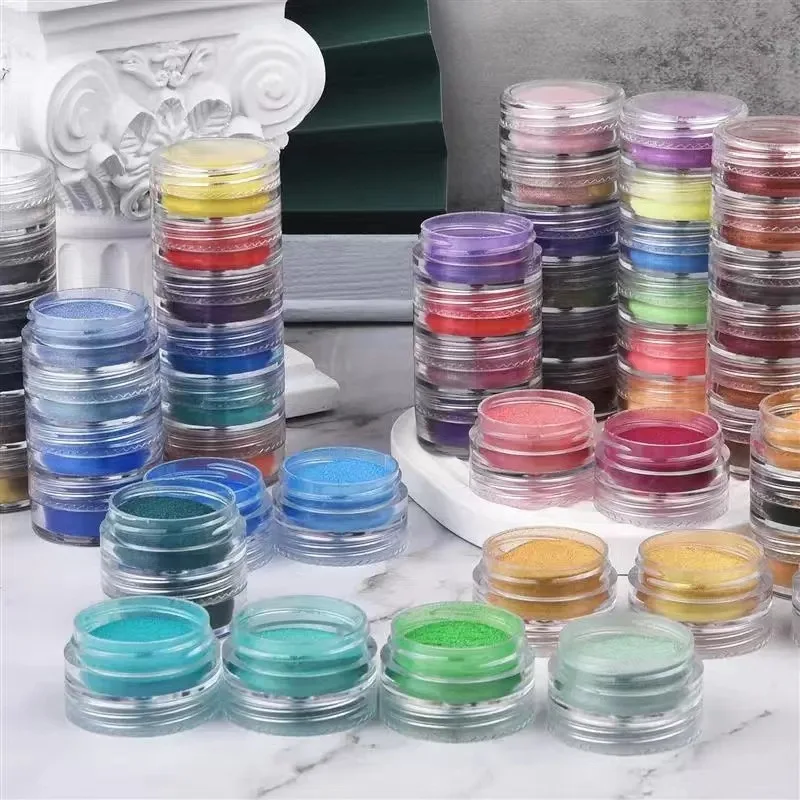 Resin Glitter Pack - 6 Adet Aurora İnci Efektli Simli
